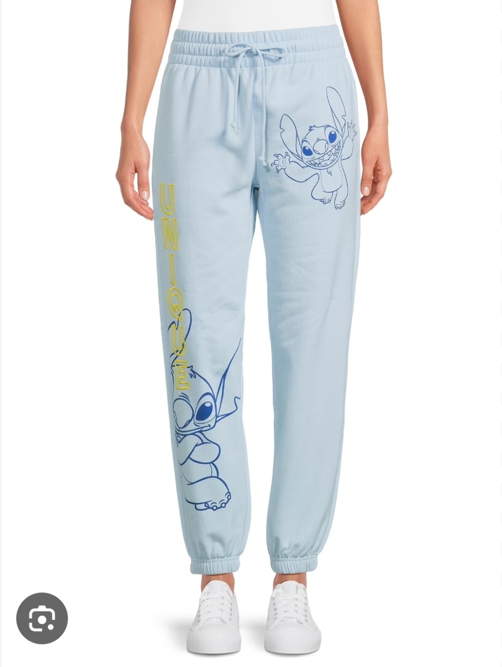 Disney Light Blue Stitch Graphic Joggers